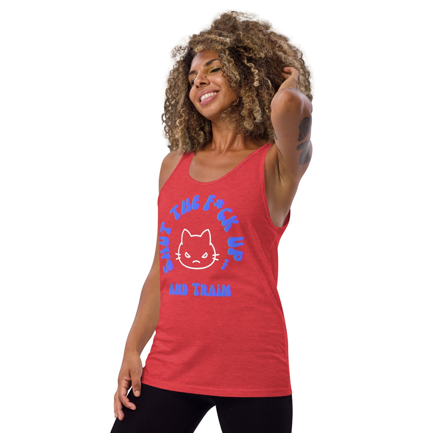 STFU & Train Mad Cat Unisex Tank Top